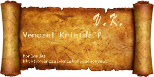 Venczel Kristóf névjegykártya