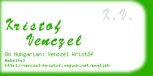 kristof venczel business card