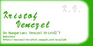 kristof venczel business card